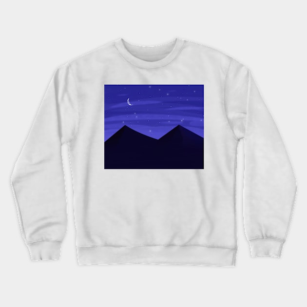 Watercolor night sky Crewneck Sweatshirt by mia-alice85